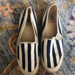 Ugg Blue Striped Slip On Sneakers